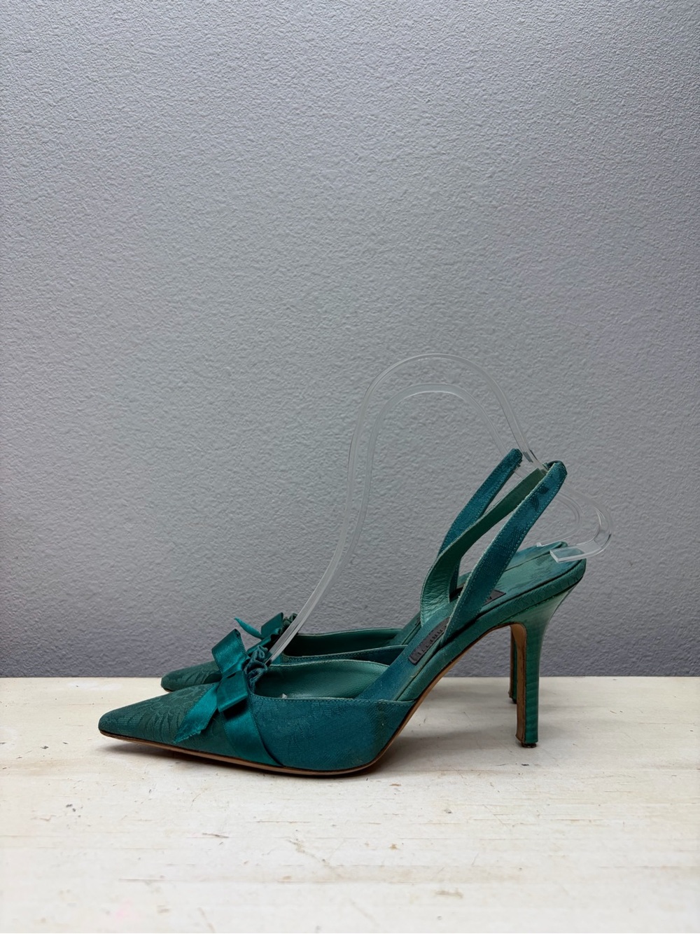 Alberta Ferretti Grean Slingback Pointed Pumps Size 36.5
